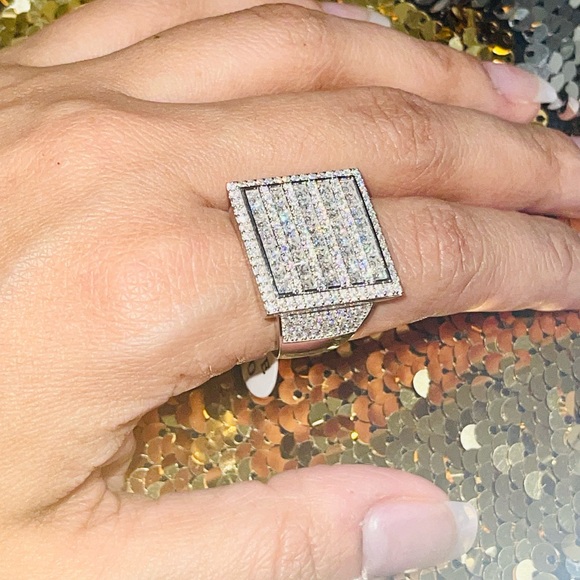 Men's Iced Out GRA Certified VVS Diamond Ring, Moissanites Pass diamond testers, - Picture 5 of 6